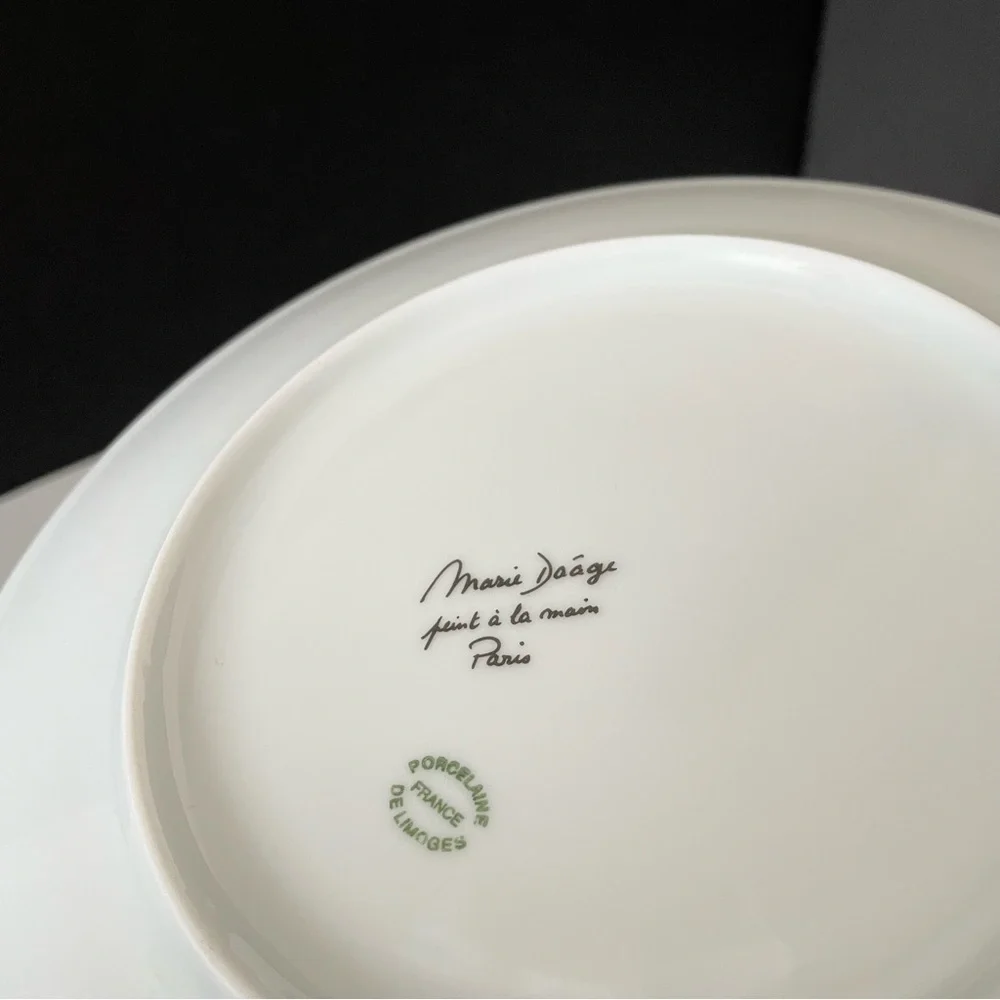 SET of 2 Light Pink Salad Plates - Marie Daage Limoges